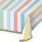 Party Central Striped Rectangular Party Tablecloths - 102" - Multicolor - Pack of 6